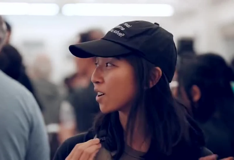 Story Protocol, Participant conversation; frame from the archived IUM project film. Source: https://iumlabs-web.vercel.app/media/home-video/story.mp4
