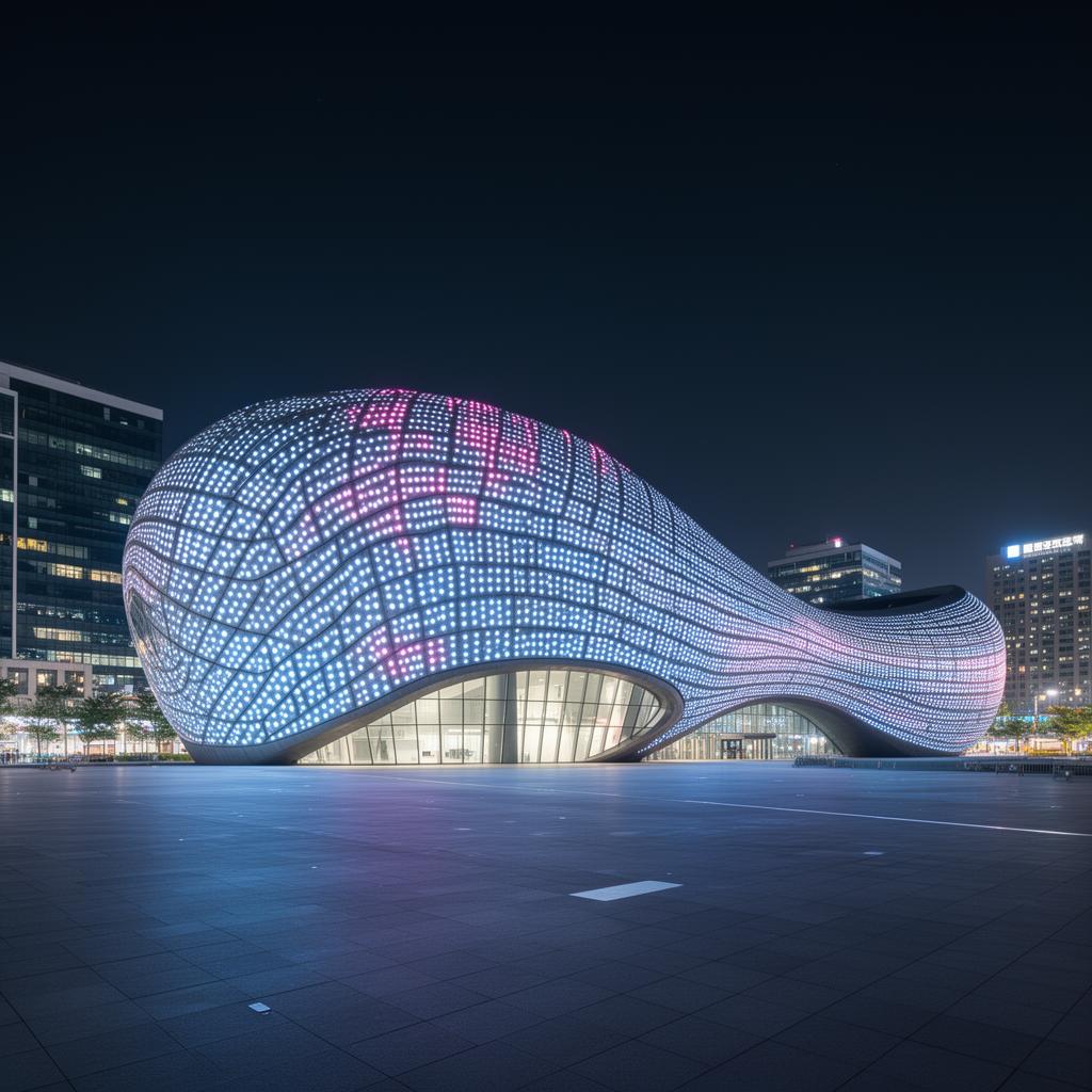 Seoul DDP at night - Korea blockchain events